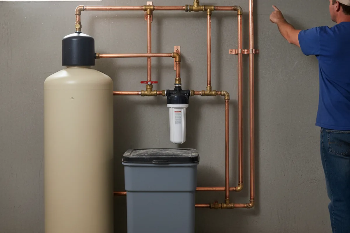 Whole-house water treatment system installed in Ostrander