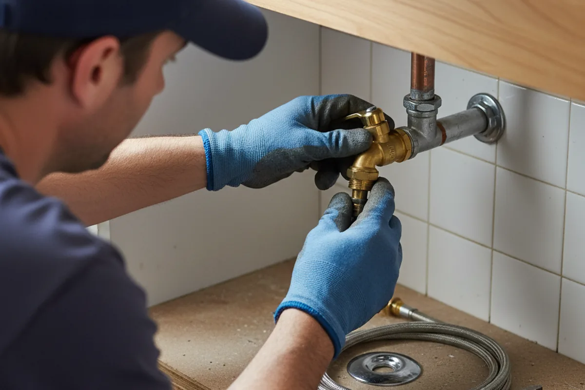Shutoff valve and fitting work during Emergency Plumbing in Ostrander